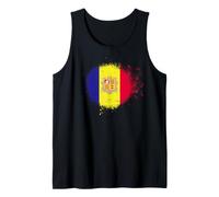 Peinture en Spray Motif Drapeau de l'Andorre Débardeur