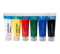 Set de Peinture Acrylique 6 Tubes 75 ml avec Couleurs Essentielles Artico Multicolore Multicolore G