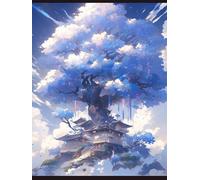 Peinture Enfant Arbres, Acrylique Pigment Peinture Numero Adulte 70x100cm, Activité Manuelle Adulte, Applicable à Famille Murs Décoration, Idéal Comme Cadeau Festival, Avec cadre Nuages Blancs A-682