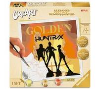 Kit peinture - RAVENSBURGER - CreArt Golden KPop Demon Hunters - Toile 20x20 cm - 11 peintures (dorée pailletée) - Paillettes