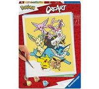Ravensburger - CreArt 24x30 cm - Adulte - Peinture par numéros - Pikachu & Evoli - Loisir créatif - 25897