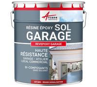 Peinture epoxy, garage, sol, atelier, local, commercial, magasin : Revepoxy garage Rouge signalisation - RAL 3020 5 kg (jusqu'à 16 m² en 2 couches)