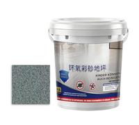 Peinture époxy sable pour béton - Antidérapante haute brillance, finition de sol externe de 12,7 cm, composant de douche extérieure résistant aux intempéries, fixation liquide gris durable | Outil de