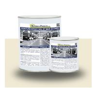 Peinture époxy sol et mur satinée Kit de 20 Kg (Pour Professionnel) Crème RAL 1013