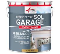 ARCANE INDUSTRIES Résine Époxy Sol Garage Atelier 5 kg Beige | Bonne Accroche, Résiste à l'Abrasion, Huiles et Graisses, Béton, Bois, Métal et Carrelage, Intérieur - Arcane Industries