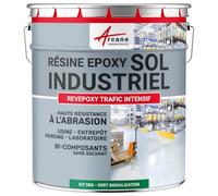 Peinture Époxy Sol Industriel - Parking 5 Kg Vert signalisation | Sols à Trafic Intensif, Forte Adhérence, Résiste à l'Abrasion, Béton, Bois, Métal, Carrelage, Intérieur - Arcane Industries