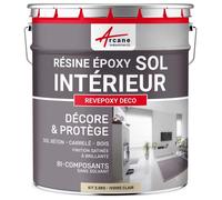 PEINTURE EPOXY SOL - REVEPOXY DECO - 2.5 kg (jusqu'à 12.5 m² en 2 couches) Ivoire Clair - RAL 1015