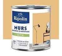 Peinture et décoration murs boiseries & radiateurs satin 0,5L RIPOLIN - Ton: Ocre guadeloupe
