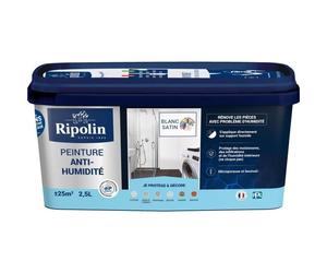 Peinture étanchéité anti-humidité satin blanc 2,5L Ripolin