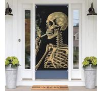 Peinture étrange - Couverture de porte de bienvenue - 180 x 89 cm - Bannière de porte avec corde - Toile de fond de porche - Décoration saisonnière à suspendre pour porte d'entrée, maison, jardin