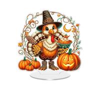 Peinture exquise DIY Ornement Thanksgiving Turquie Décoration Une atmosphère festive pour votre maison Htw243 (Orange, Taille unique)