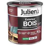 Julien Peinture Fer Anti-Rouille Brillant - Portes, grilles, portails, mobilier de jardin en métal - Rouge Basque 0,5 L