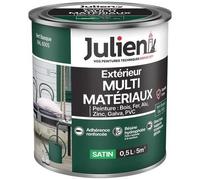 Julien Peinture extérieure multi-matériaux Satin phase aqueuse – Vert Basque 0,5 L (RAL6005)