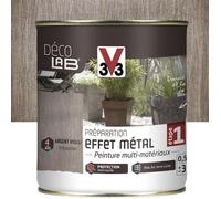 Peinture Extérieure Effet Métal Préparation V33 Argent vieilli 0,5 L