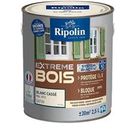 Peinture Extrême bois - Blanc cassé RAL 1013 satin - RIPOLIN - 2,5 L