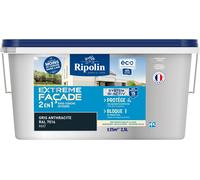 Peinture extrême façade 2 en 1 - Gris Anthracite - Mat - Ripolin - 2,5L