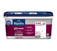 Peinture Extrême murs et plafonds - Blanc velours - RIPOLIN - 2,5 L
