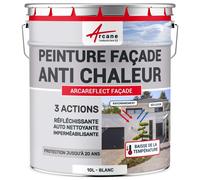 Peinture façade anti chaleur coolroof réfléchissante ARCAREFLECT Blanc 10 L