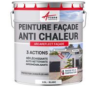 Peinture façade anti chaleur coolroof réfléchissante ARCAREFLECT Blanc 2.5 L