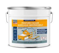 Peinture façade PROCOM crépi, façade à relief, imperméabilisation et protection des façades - Durable jusqu'à 10 ans 10 litres Blanc