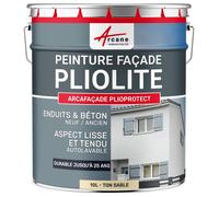 Peinture Façade Pliolite : ARCAFACADE PLIOPROTECT-10 L (+ ou - 80 m² en 1 couche) Ton Sable - RAL 085 90 20