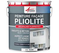 Peinture Façade Pliolite : ARCAFACADE PLIOPROTECT - 2.5 L (+ ou - 20 m² en 1 couche) Blanc