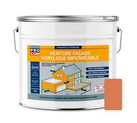Peinture façade PROCOM crépi, façade à relief 10 litres Argile (RAL 050 60 40)