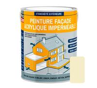 Peinture façade PROCOM crépi, façade à relief, imperméabilisation et protection des façades - Durable jusqu'à 10 ans 2.5 litres Sable (RAL 9001)