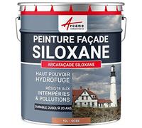 Peinture Façade Siloxane Hydrofuge 10 L Ocre - RAL 050 60 40 | Façade, Hydrofuge, Résiste aux Uv, Laisse Respirer le Support, Lessivable, Fort Pouvoir Couvrant - Arcane Industries