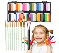 Peinture faciale Ensemble pour les - Kit de peinture lavable en 12 couleurs et de peinture corporelle | Palette arc-en- sûre pour fille et garçon, fournitures artistiques créatives pour le