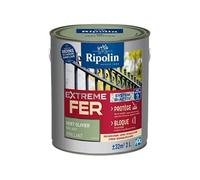 RIPOLIN - Peinture pour Fer Extérieur - Glycéro Antirouille - Sous-couche intégrée - Application directe sur Rouille - Résistante aux Intempéries, UV et Chocs - Brillant - 2L - Vert Olivier RAL 6021