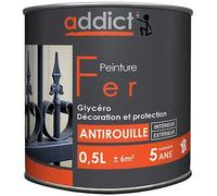 Peinture fer Addict - 0,5 l - Noir mat