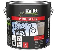 Peinture fer brillante - 3 en 1 - intérieur et extérieur - 2.5 L - noir