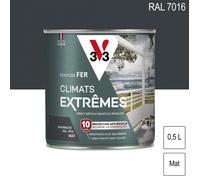 Peinture fer Climats Extrêmes RAL 7016 Gris anthracite mat 0,5L V33