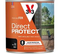 V33 Peinture fer Direct Protect - Noir RAL 9005 Mat - 0,5L