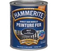 Peinture - JULIEN - Hammerite - 0.25 L - Noir - Brillant - Glycérophtalique