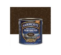 Hammerite Peinture Métal Direct sur Rouille - Anticorrosion, imperméable, direct sans sous-couche - Châtaigne Martelé 2,5 L