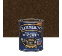 Julien Peinture pour fer Hammerite martelé – Direct sur rouille – 0,75 L châtaigne