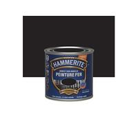 Hammerite Peinture pour fer extérieur Direct sur rouille Noir martelé 0,25 l