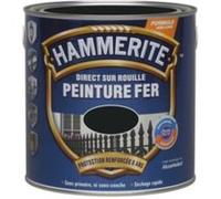 Peinture fer extérieur direct sur rouille noir satin Hammerite 250 ml