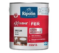 Peinture fer extérieur RIPOLIN Extrême brillant gris clair 2L