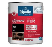 Peinture fer extérieur RIPOLIN Extrême mat noir 2L