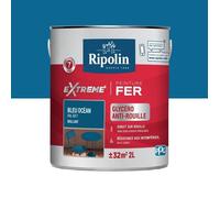 Peinture fer extérieure - RIPOLIN - Bleu océan - Brillant - 2 l - Direct sur rouille - Sous-couche et finition