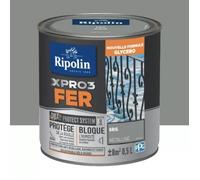Peinture fer glycéro Ripolin XPRO3 Fer Gris Metallisé 0,5 L