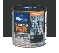 RIPOLIN Peinture fer glycéro XPRO3 Fer Mat Noir 0,5 L