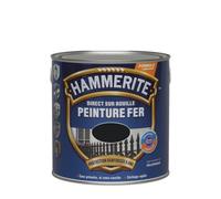 Hammerite Peinture Métal Direct sur Rouille - Anticorrosion, imperméable, direct sans sous-couche - Noir Laqué 2,5 L