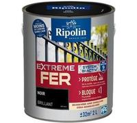Peinture fer noir brillant RIPOLIN Extreme Fer 2 L sous-couche intégrée Noir G