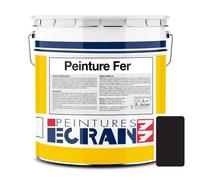 Peinture fer professionnelle, satin, peinture opacifiante, sans odeur, antirouille, protège, décore intérieur, extérieur ECRAN77 5 litres Noir profond (RAL 9005)