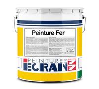 Peinture fer professionnelle, satin, peinture opacifiante, sans odeur, antirouille, protège, décore intérieur, extérieur ECRAN77 5 litres Blanc