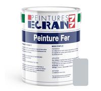 Peinture fer professionnelle, satin, peinture opacifiante, sans odeur, antirouille, protège, décore intérieur, extérieur ECRAN77 1 litre Gris clair (RAL 7035)